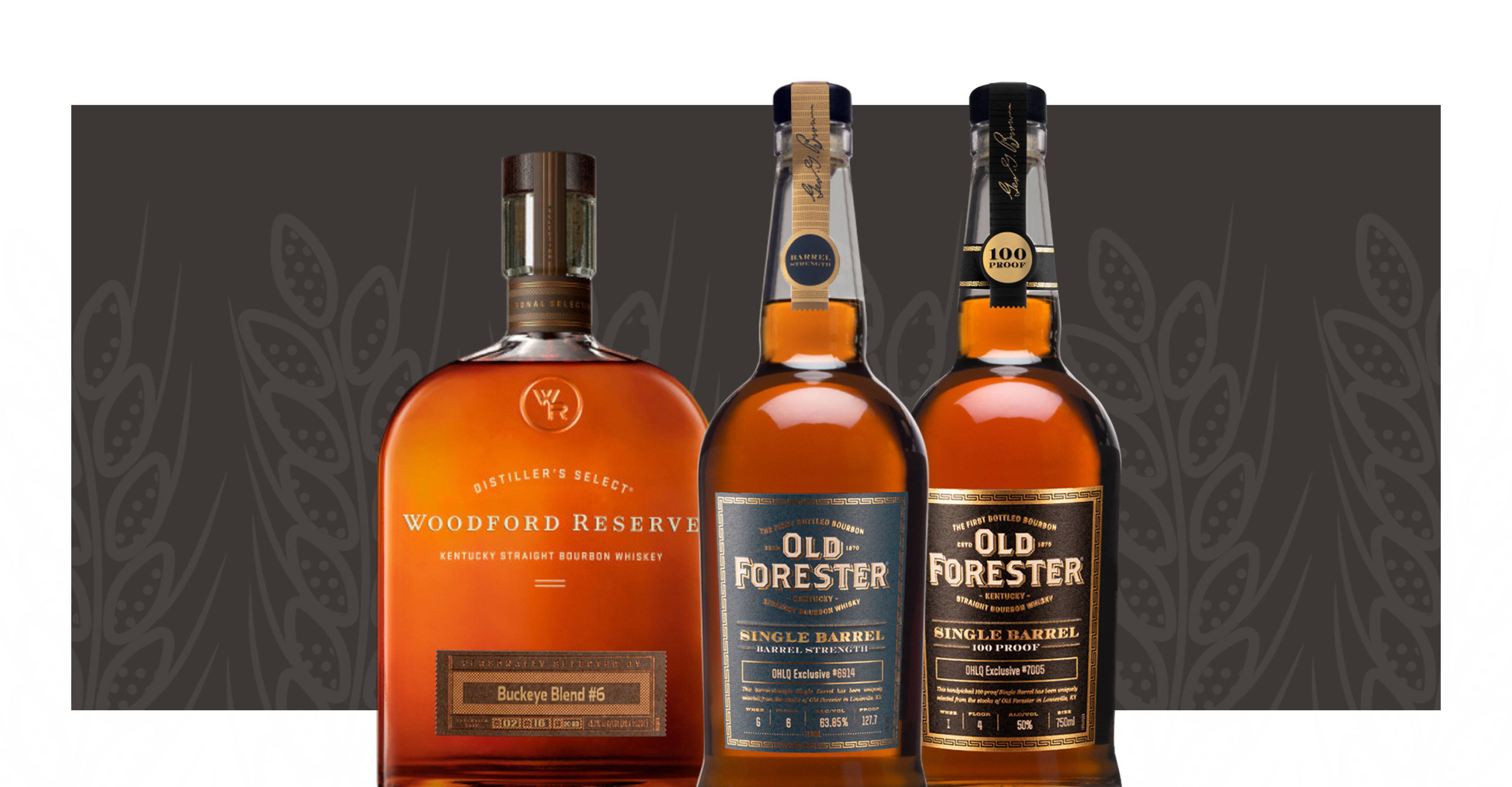 Exclusive Bourbons Woodford Reserve & Old Forester OHLQ