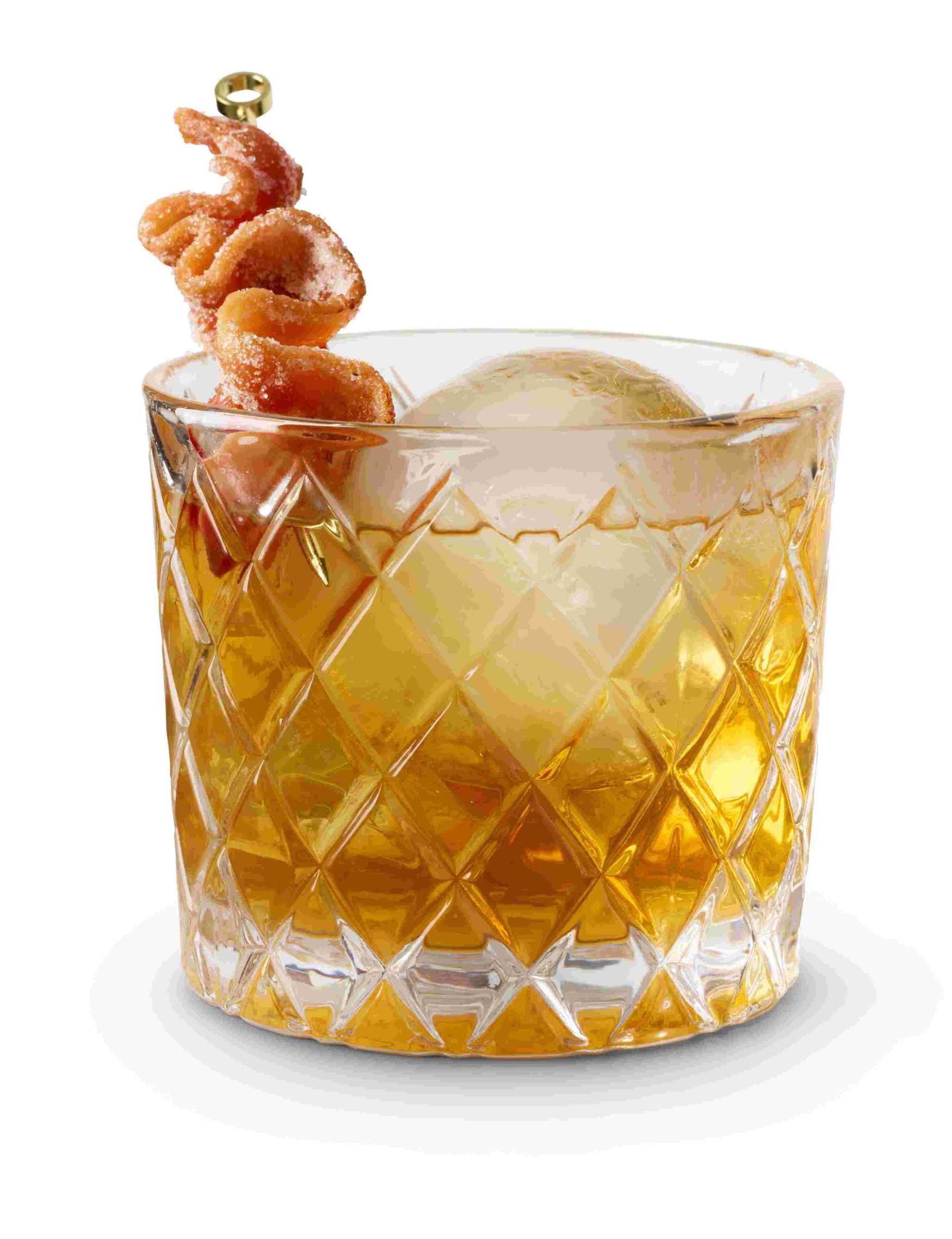 Bacon Old Fashioned Cocktail Bacon Fat Washed Bourbon OHLQ