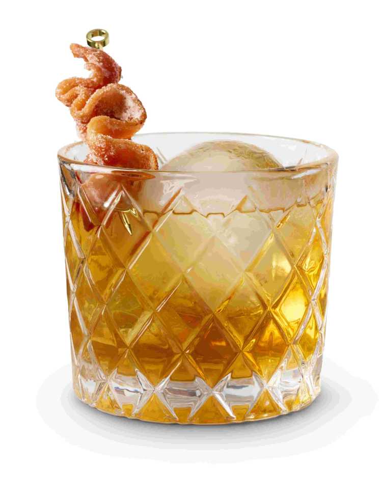 Bacon Old Fashioned Cocktail Bacon Fat Washed Bourbon OHLQ
