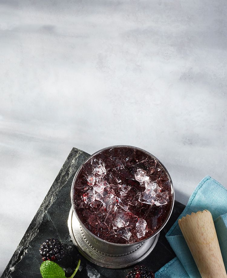 Blackberry Mint Julep Margarita - Spring Drink Recipe