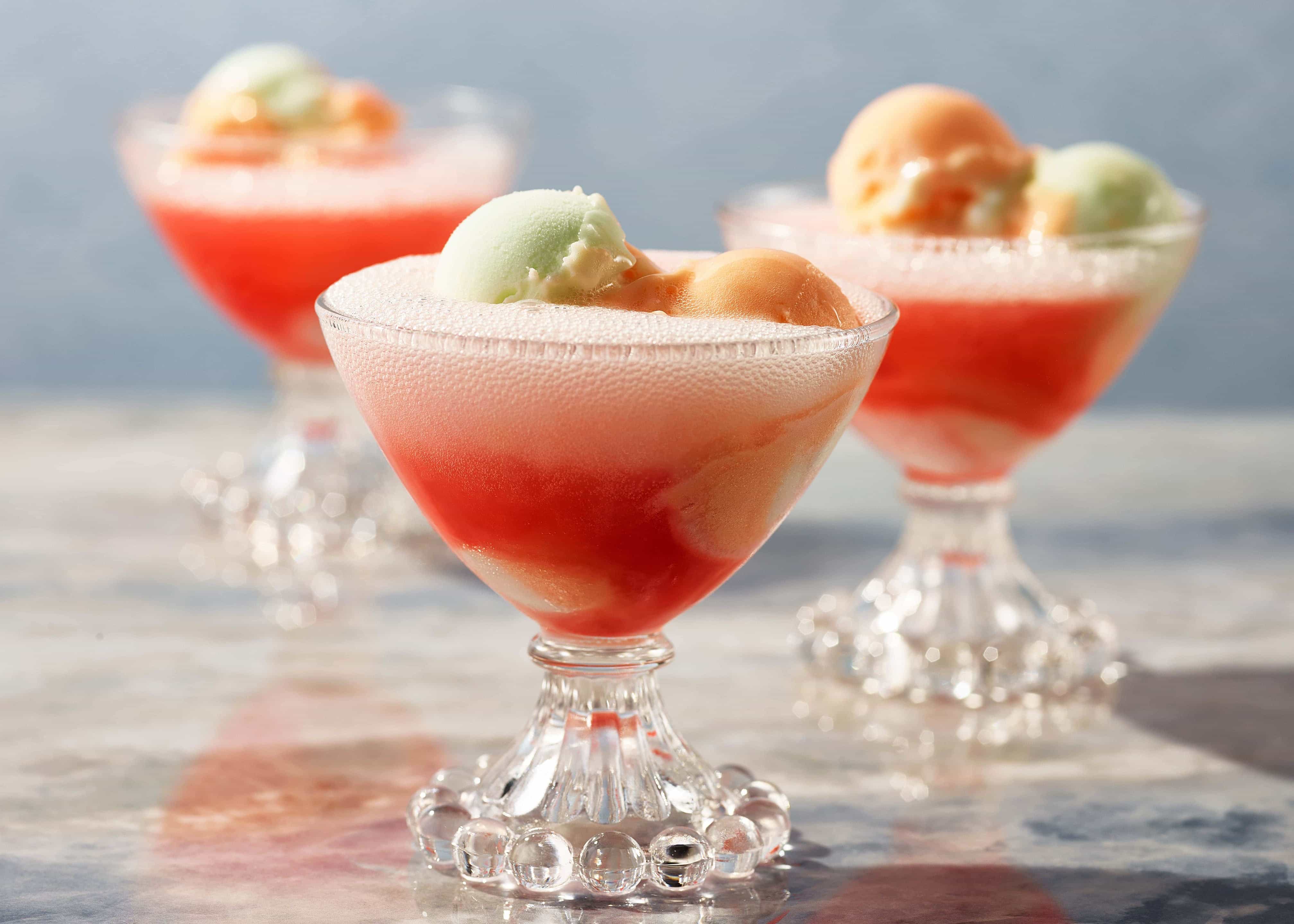 Rainbow Sherbet Punch with Alcohol (Serves 17-22) | OHLQ.com